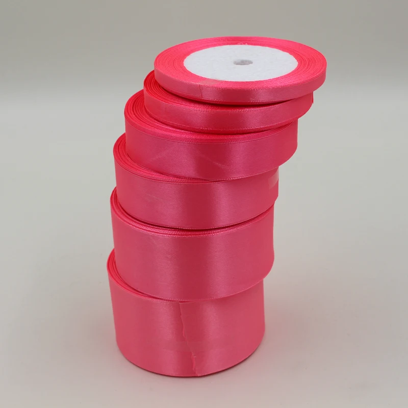 Полиэстеровая лента из атласной ткани 1 рулон 25 ярдов для украшения дома и