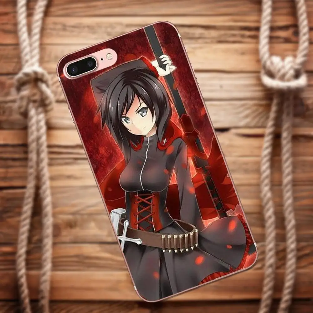 Vvcqod Луна Rwby Ruby Rose аниме для девочек Форма huawei G8 Honor 5C 5X6 6X7 8 9 Y5II Коврики P7 P8 P9 P10 P20 Lite