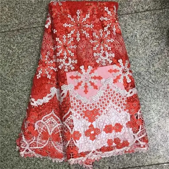 Кружевная ткань для свадьбы в нигерийском стиле 2017 кружевная отделка с вышивкой