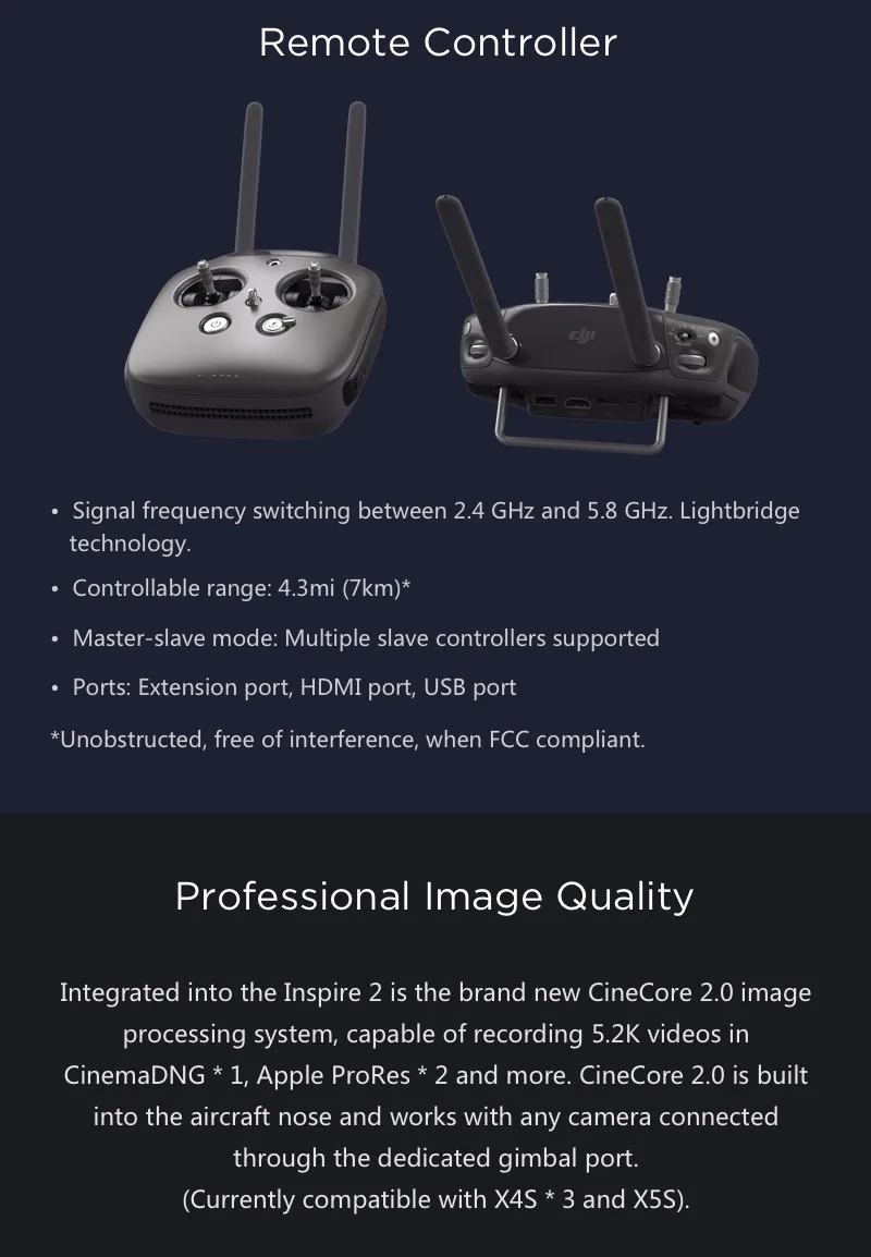 DJI Inspire 2 беспилотный Радиоуправляемый летательный аппарат-Квадрокоптер на дистанционном управлении с ZENMUSE X5S ZENMUSE X4S 5,2 k или 4k Экшн-камера DJI Mavic Pro drone уже в продаже