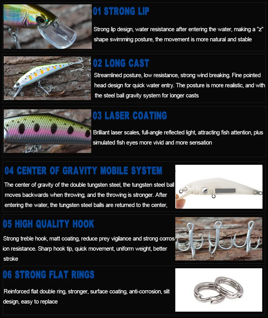 TOMA 85F Minnow Fishing Lure 85mm 15g Floating Hard Baits Iscas Artificial Minnow Wobbler Bass Pike Bait Fishing Tackle