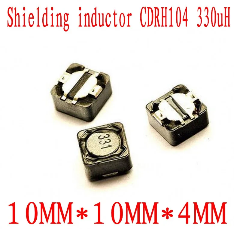 500 шт./лот Силовые индукторы SMD CDRH104R 330uh CD104R 10*10*4 мм 331 защитные индукторы|Индукторы|