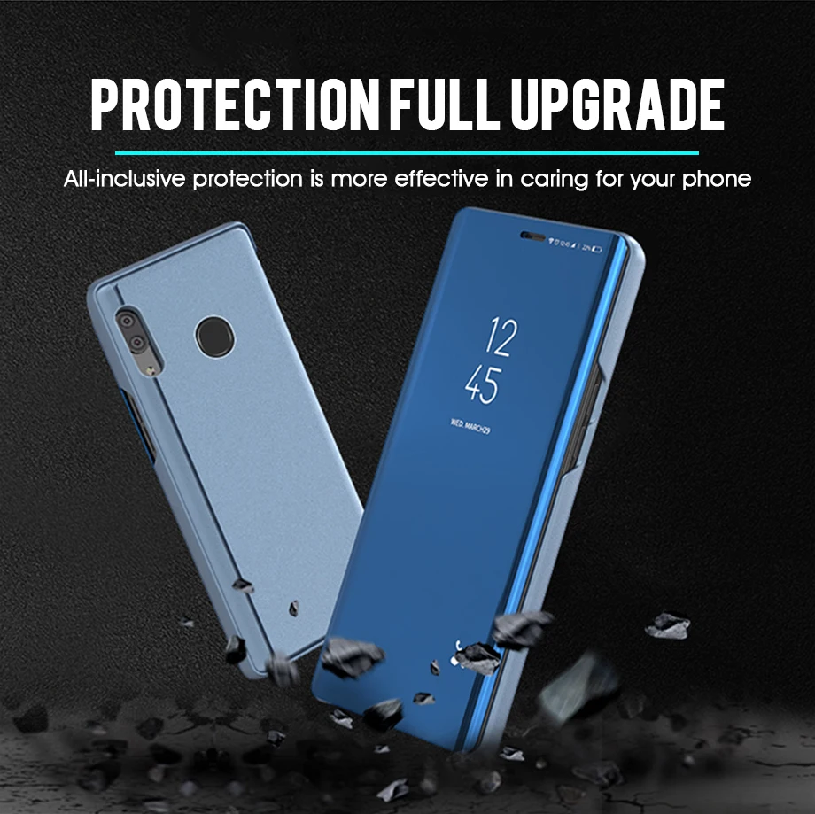 Умный зеркальный флип-чехол для samsung Galaxy A30 A50 A10 S8 S9 Plus Note 9 8 чехол для A3 A5 A7 A6 A8 плюс S7 крышка чехол s