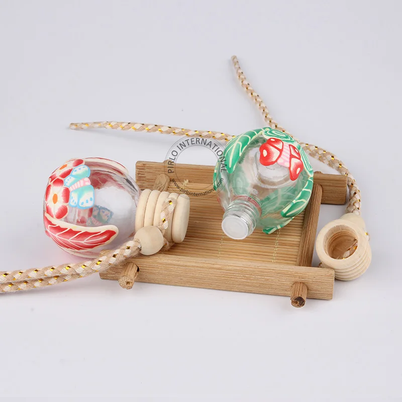 New Arrival 15ml Clear Glass Perfume Bottle With Rope 1/2oz Flower And Butterfly Design Bottles Multi-color Randomly | Красота и