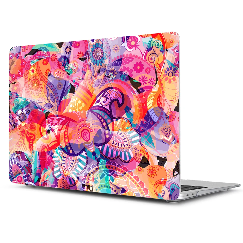 Прозрачный жесткий чехол для Apple MacBook Pro 13 дюймов и Air retina 11 12 с узором пейсли 15 2016 2017