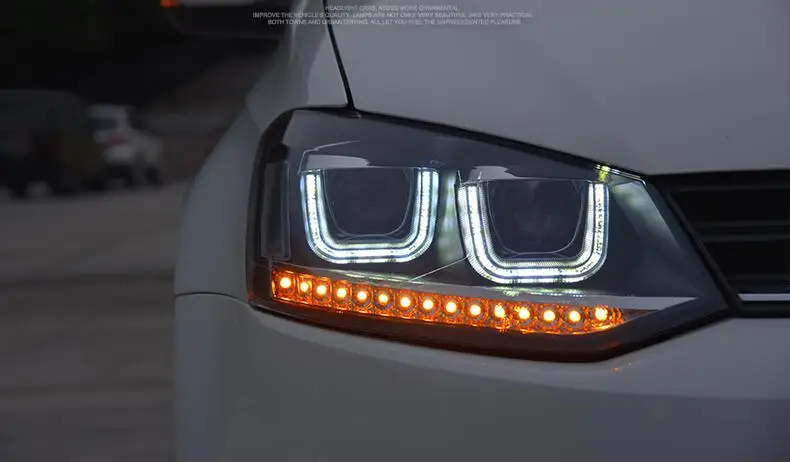 АКД Автомобиль Стайлинг фар в сборе для VW Polo фары 2010- Polo Биксеноновая фара светодиодный DRL HID передняя лампа аксессуары