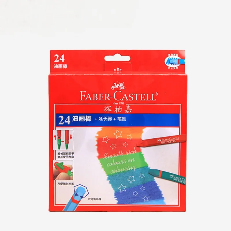 Faber Castell масляная пастель 12/24 цветов Набор Профессиональный воск для рисования Мелки школьные офисные товары для рукоделия