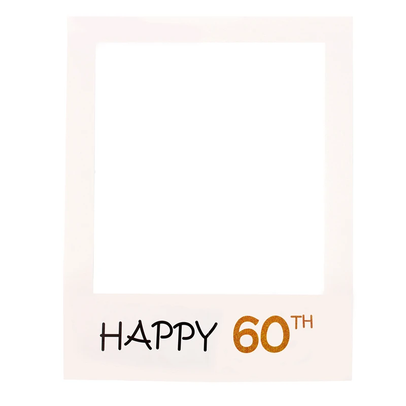 60 Years Photo Frame FENGRISE бумага забавные для фотобудки рамка фото стенд реквизит рамка для дня рождения Дети Семья Свадебные украшения события вечерние принадлежности - Цвет: 60 Years Photo Frame