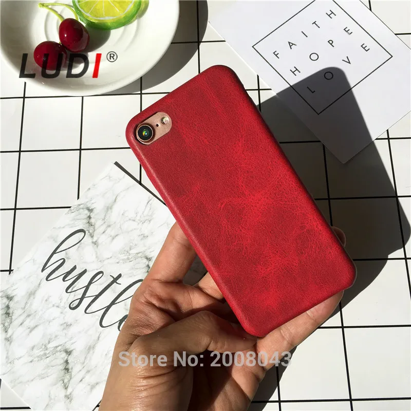 LUDI новый высококачественный классический винтажный кожаный чехол для iphone X 8 6 6S