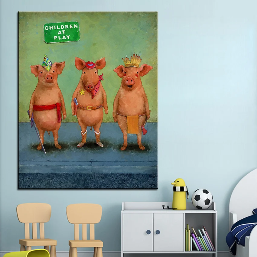 

Large size Printing Oil Painting boys will be boys Wall painting Wall Art Decoration Picture For Living Room painting No Frame