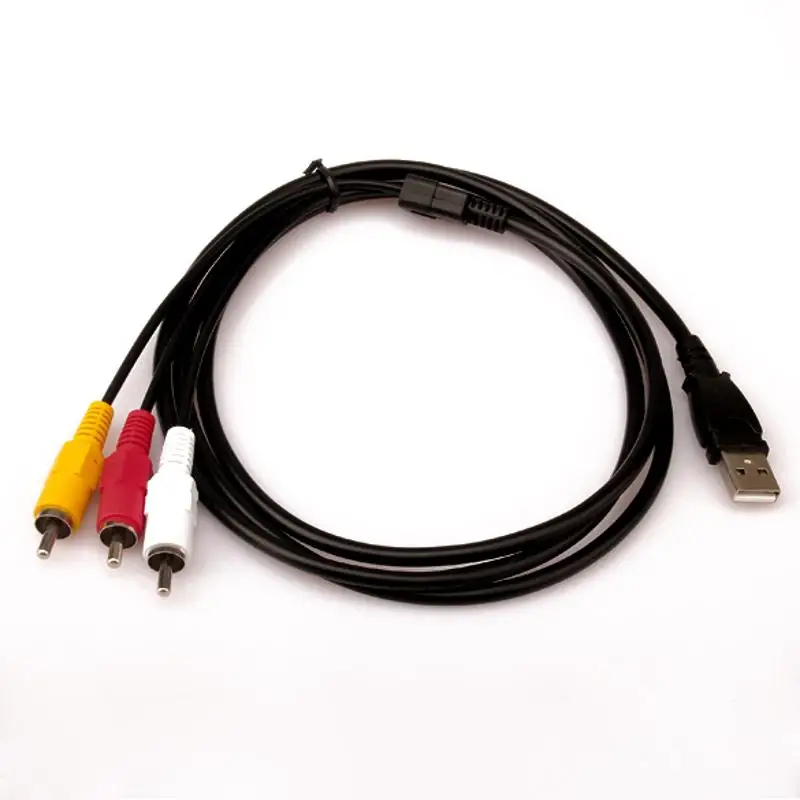 Кабель USB на RCA 1 5 м футов 2 0 3 RCA-кабеля переходник типа Папа-папа аудиоадаптер для