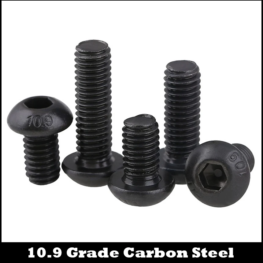 

M12 M12*16/20/25/30 M12x16/20/25/30 10.9 Grade Black Carbon Steel DIN7380 Pan Oval Round Button Head Hex Hexagon Socket Screw