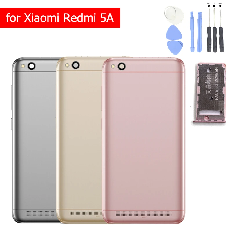 Оригинальная задняя крышка для Xiaomi Redmi 5A, задняя крышка, корпус, металлическая дверь для Xiaomi Redmi 5A, держатель для карт, запасные части