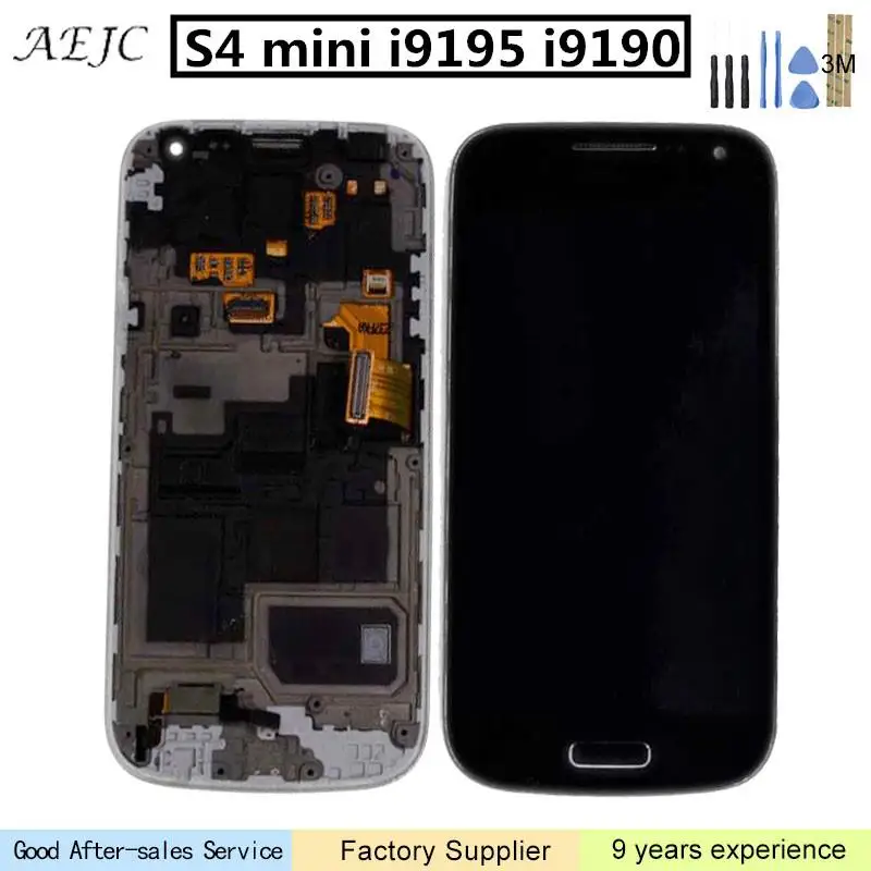Супер OLED 4 3 дюйма для Samsung S4 mini I9195 GT i9195 i9190 i9192 ЖК дисплей дигитайзер сенсорный