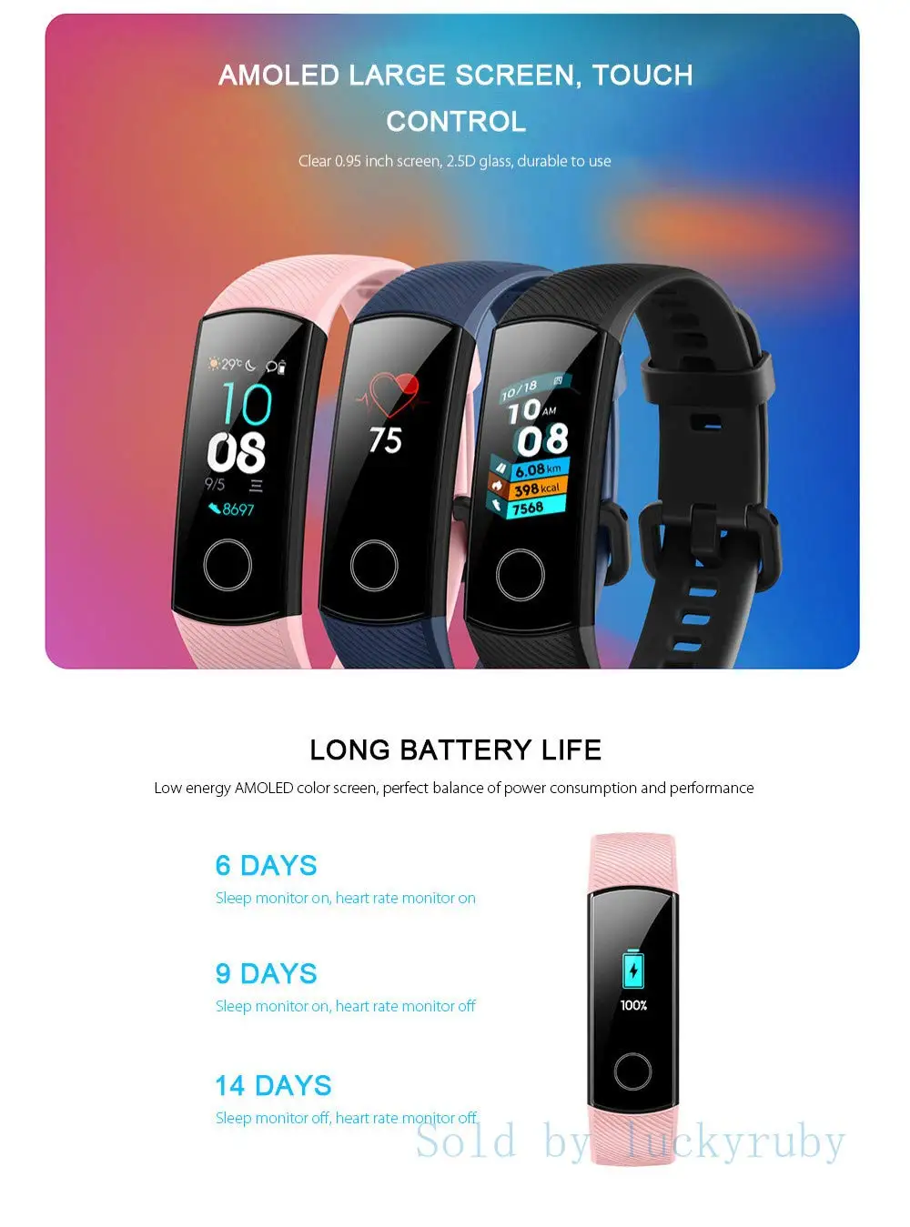 Huawei Honor Band 4 фитнес-браслет, умный Браслет, водонепроницаемый, для плавания, осанки, обнаружения пульса, сна, оснастки, фитнес-трекер, Reloj