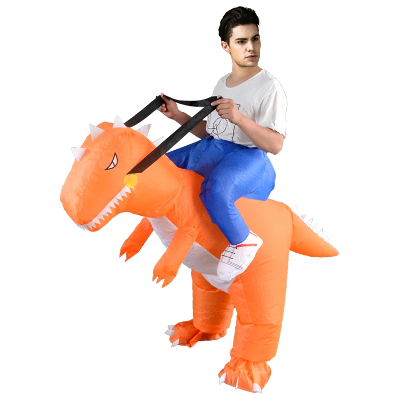 Ездить надувной динозавр T-Rex костюм нарядное платье для взрослых и детей дракон