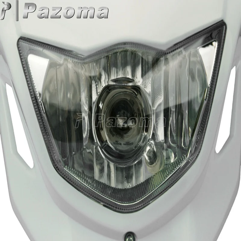 Универсальная передняя фара для мотоцикла Pazoma 12 В белая Honda CRF XR Yamaha WR YZ Suzuki DR DMZ