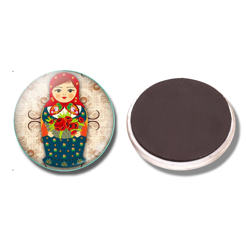 PACK OF 1 Русская кукла 30 мм магнитная наклейка на холодильник Babushka Матрешка детский подарок стеклянный для холодильника магнитный блокнот Декор - Цвет: PACK OF 1