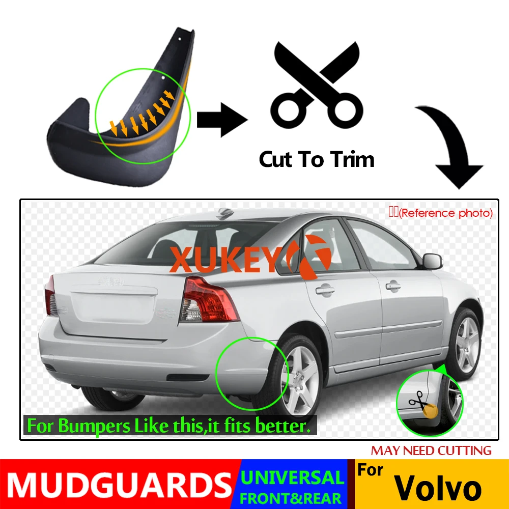 Набор универсальных Брызговики для Volvo C30 S40 S60 S70 S80 V40 V50 V60 V70 XC60 XC70 XC90|Грязезащита| |