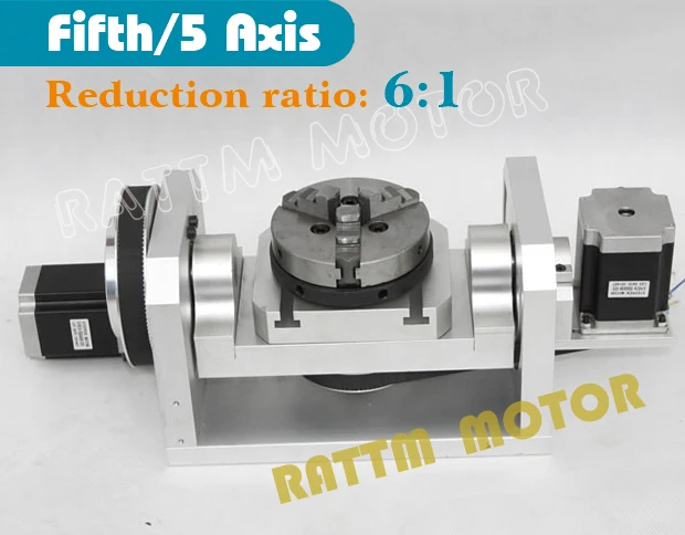 

Fifth 5th Axis CNC dividing head, A axis, rotation fifth axis (with chuck) 3 jaw chuck CNC engraving machine