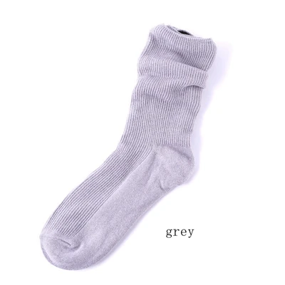 grey Модные серебристые, золотые шелковые блестящие мягкие шикарные женские носки Лидер продаж яркие весенние, осенние, зимние блестящие носки хорошего качества - Цвет: grey