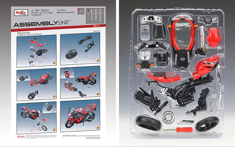 Maisto 1:12 игрушечный мотоцикл CBR 1000RR имитационная модель DIY двигатель в сборе автомобиль детские развивающие игрушки Наборы