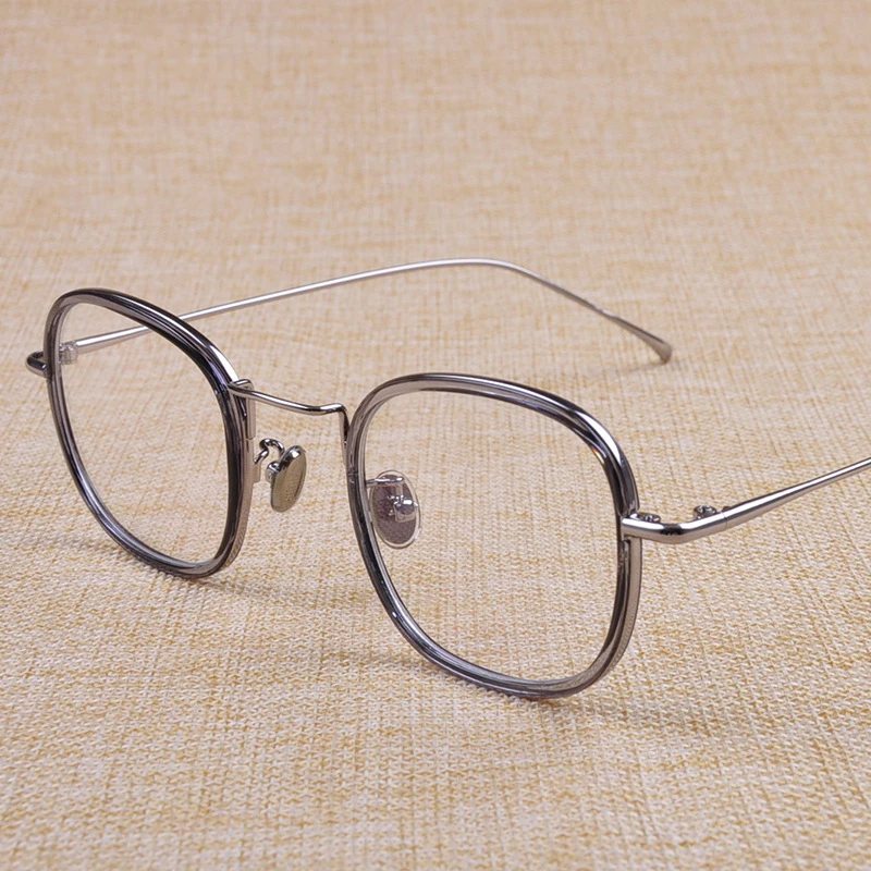 New TR90 Vintage Eyeglass Frame Ultra-light Full-frame Square Glasses Men and Women Flat