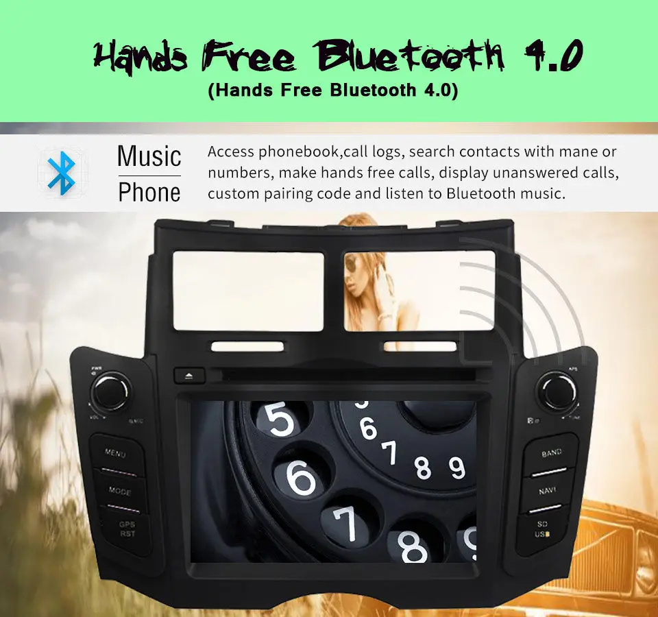 6 2 дюйма чистый android 10 4G + 64G GPS навигация для Toyota Yaris 2005-2011 магнитофон с WIFI BT 3G Bluetooth