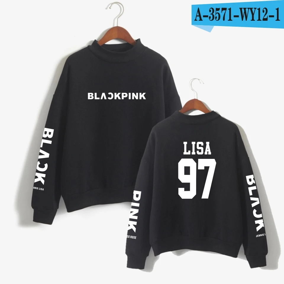 Black LUCKYFRIDAYF Kpop Blackpink K Pop женские толстовки, свитшоты, верхняя одежда в стиле хип-хоп, черные розовые мужские толстовки с принтом, толстовки, одежда - Цвет: Black