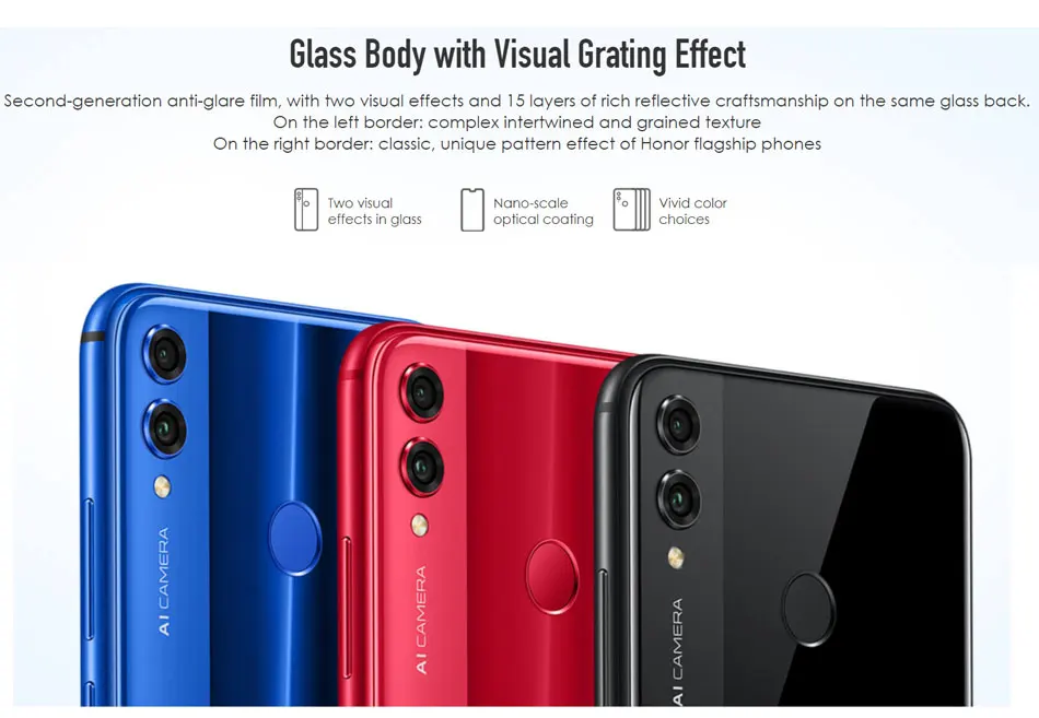 Honor 8X, мобильный телефон, 4 Гб ОЗУ, 64/128 Гб ПЗУ, 6,5 дюймов, Kirin 710, четыре ядра, 20 Мп+ 16 МП, Android 8,1, 3750 мАч
