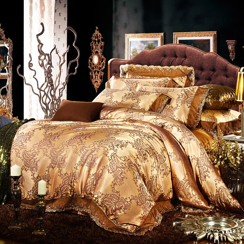 100% модал натуральный зеленый атлас жаккардовый Комплект постельного белья