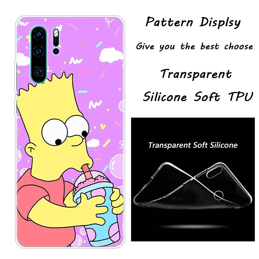 Homer Simpson Мягкий силиконовый чехол для телефона huawei P30 P20 Pro P10 P9 P8 Lite P Smart Z Plus NOVA 3 3i Модный чехол