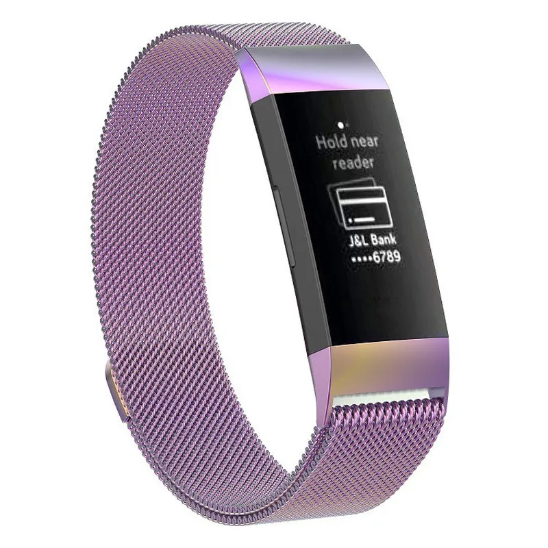 Colorful Для Fitbit Charge 3 Band Milanese для Fitbit Charge 3 Milanese Band Магнитный Петля из нержавеющей стали умный ремешок для часов на замену - Цвет: Colorful