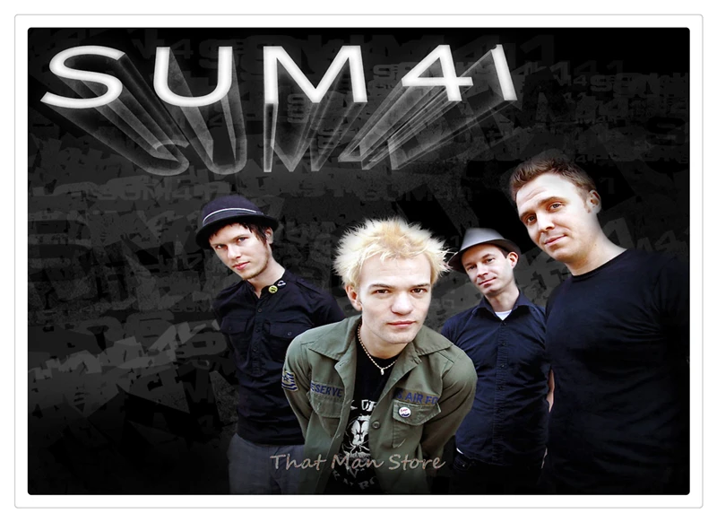 Sum 41 плакат Рок-н-ролл белый крафт-бумага плакат декоративный Рисунок для бара ядро студенческого общежития подарок