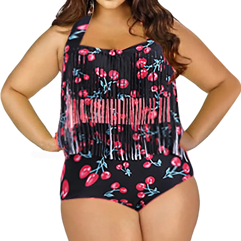 Модный Купальник Плюс размер женский пуш ап мягкий комплект бикини бюстгальтер