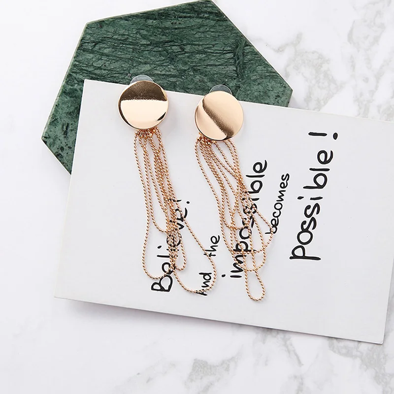 925 Серебряная игла Корейская версия простой металлический круглый кисточки