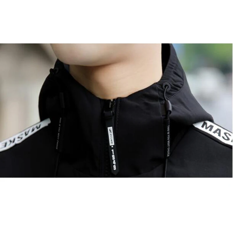 Для мужчин куртка-бомбер осень-зима полосатые письма печатаются рукавом Куртки