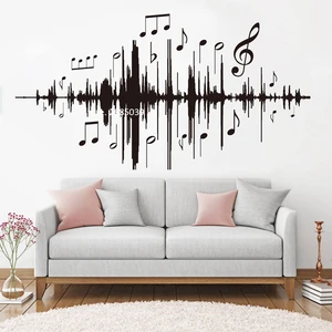 Виниловая наклейка на стену с музыкой, аудиозаписями, музыкальной частотой, для спальни, детской, гостиной, домашнего декора LC1092