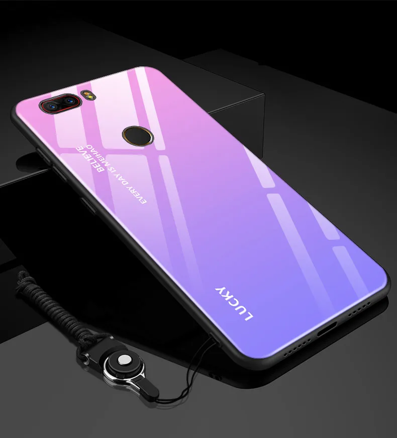 Чехол из закаленного стекла для Nubia Z17 nx563j градиентный цвет синий луч Аврора кожа задняя крышка для Nubia Z 17 nx 563j чехол Coque