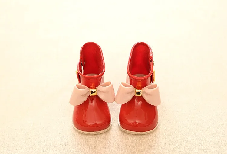 CCTWINS KIDS/Коллекция года; сезон весна-лето; детская обувь из ПВХ для маленьких девочек; резиновые сапоги с бантом для мальчиков; Детские брендовые водонепроницаемые ботинки; C1095