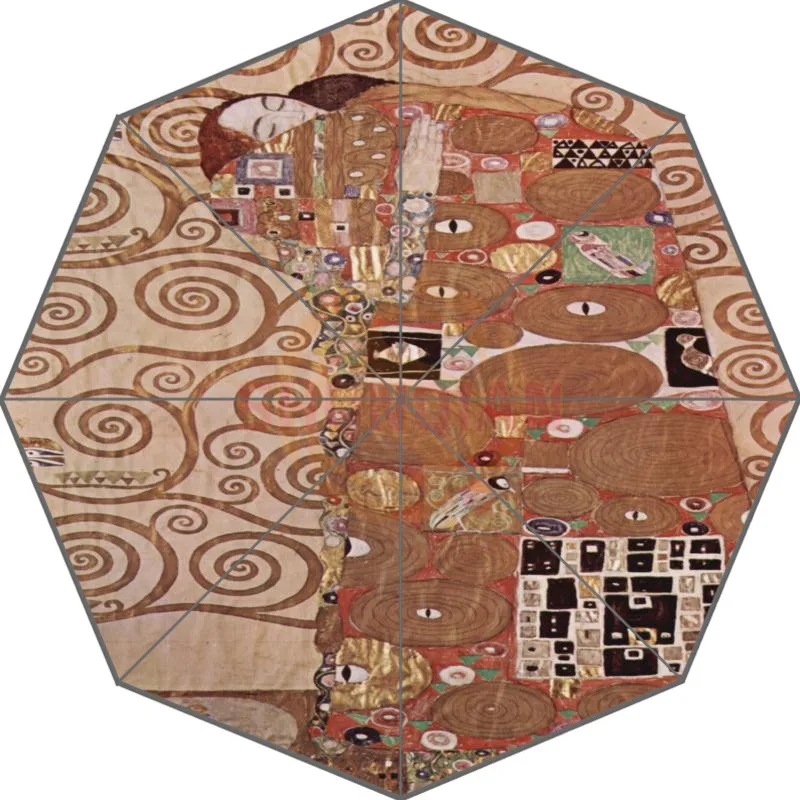 Горячая пользовательский Gustav Klimt взрослый Универсальный дизайн Модный складной зонтик хорошая идея подарка! U30-08