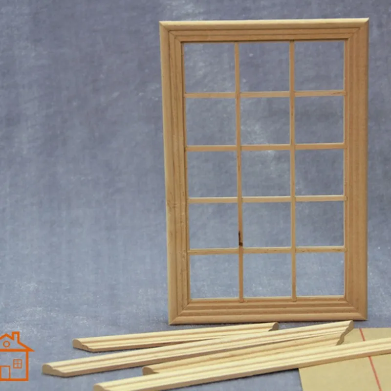 Playscale окно 15-panes миниатюрный кукольный домик 1/12 масштаб Модная Кукла# W003