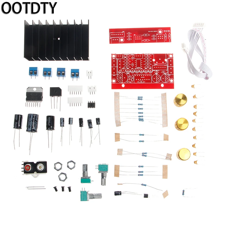 OOTDTY TDA7377 усилитель мощности 2 1 DIY комплект 3 канальный Звук Аудио AMP плата 12 18 в DC|amp