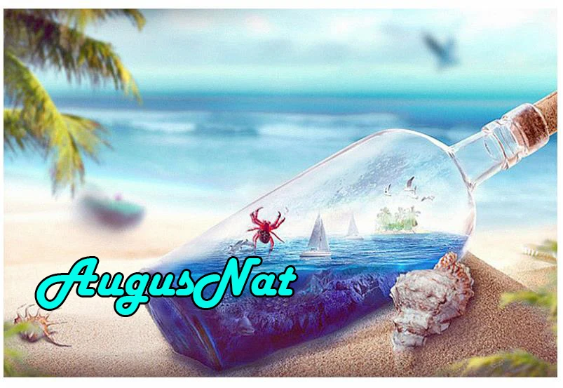 Картина из морских страз пейзаж бутылка вышивка полностью Алмазная стразы