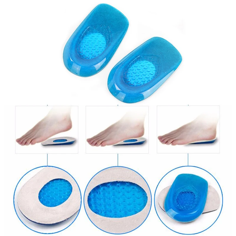 Силиконовые подушечки для ног эластичные стельки ухода за каблуком половинные