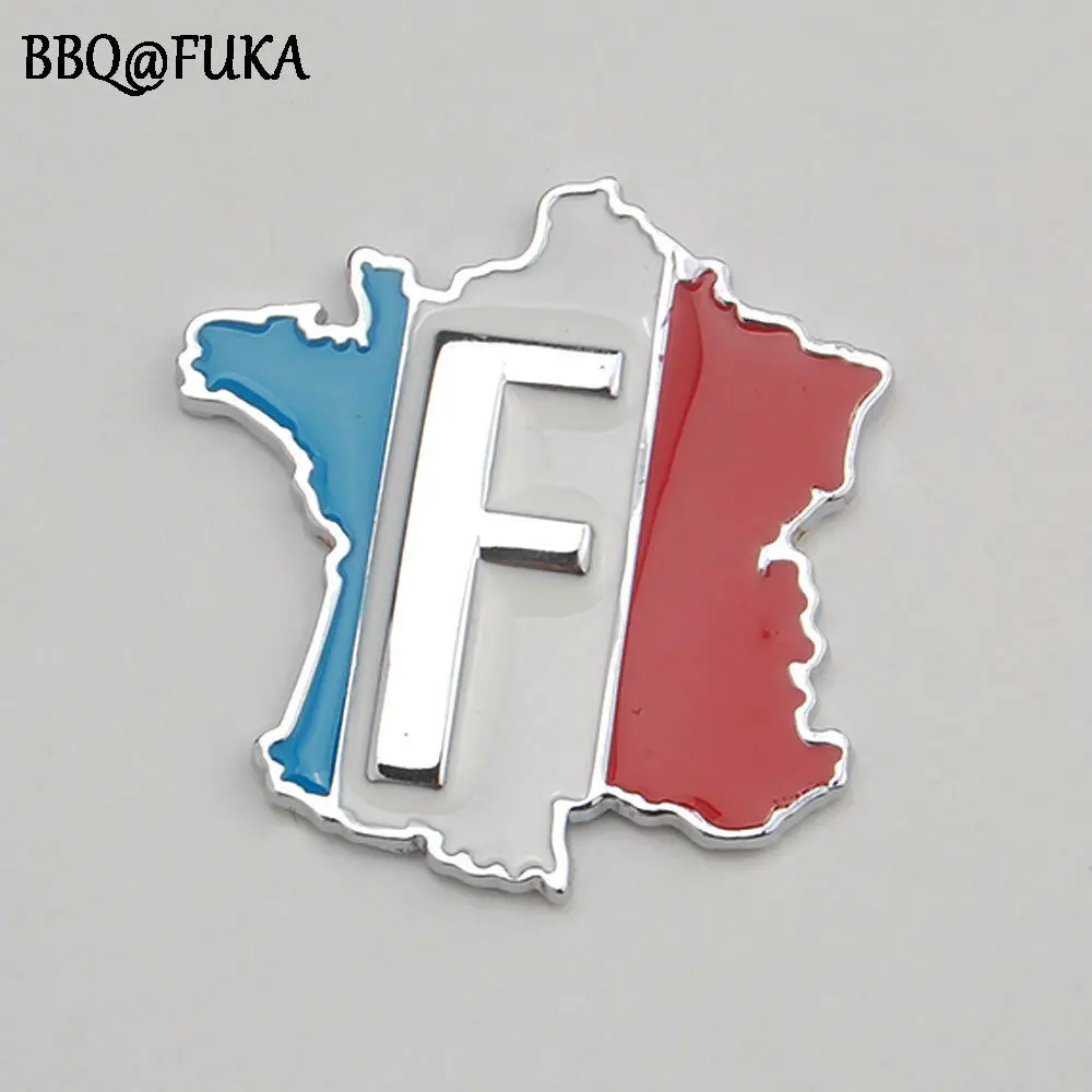 BBQ @ FUKA Французский флаг карта крыло эмблема значок Декаль для автомобиля