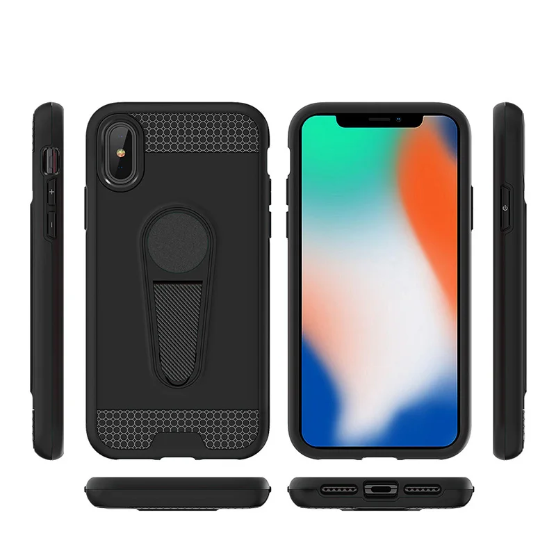 Магнитный чехол KKREFF для iPhone XR противоударный 6 6s 7 8 Plus X XS Max Мягкая Черная задняя