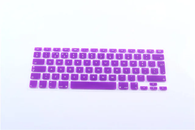 Purple Португалия португальский ЕС/Великобритания Силиконовый чехол для клавиатуры защитная пленка для Mac Macbook Air Pro retina 13 15 17 дюймов - Цвет: Purple