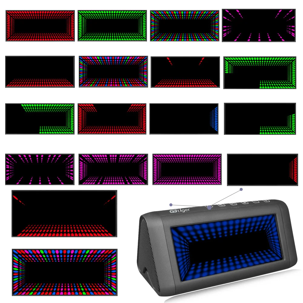 GBTIGER BS-1025 волшебное зеркало HiFi СВЕТОДИОДНЫЙ Красочный свет динамик 3D