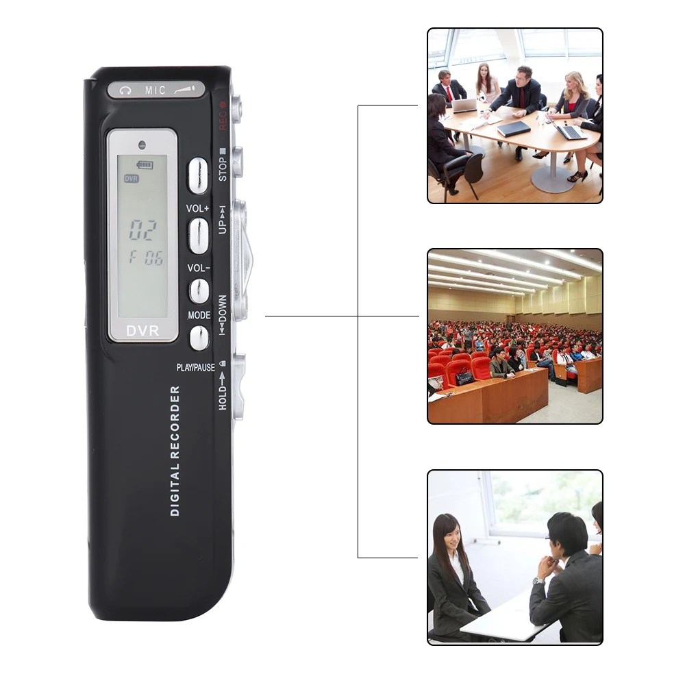 8 ГБ USB флэш Цифровой диктофон Регистраторы голосовой цифровой аудио MP3